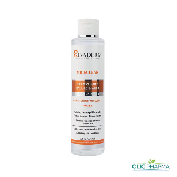 RIVADERM MICECLEAR EAU MICELLAIRE VITAMINE C+B3 200ML