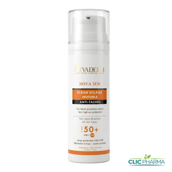 RIVADERM NOVA SUN ECRAN SOLAIRE INVISIBLE ANTI-TACHES SPF50+ 50GR