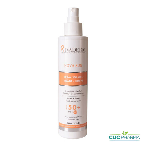 RIVADERM NOVA SUN SPRAY SOLAIRE VISAGE CORPS SPF50+ 200ML