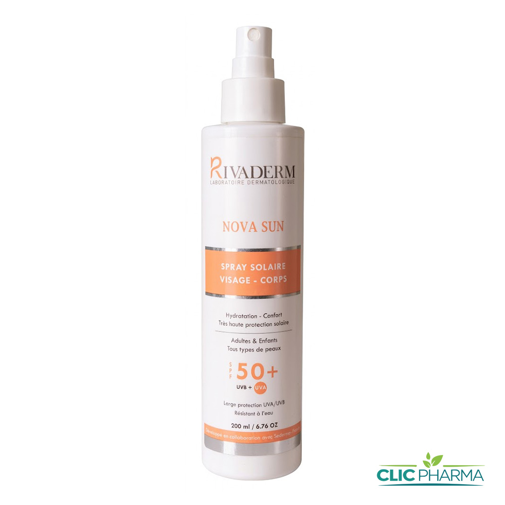 RIVADERM NOVA SUN ECRAN VISAGE CORPS SPF50+ SPRAY 200ML