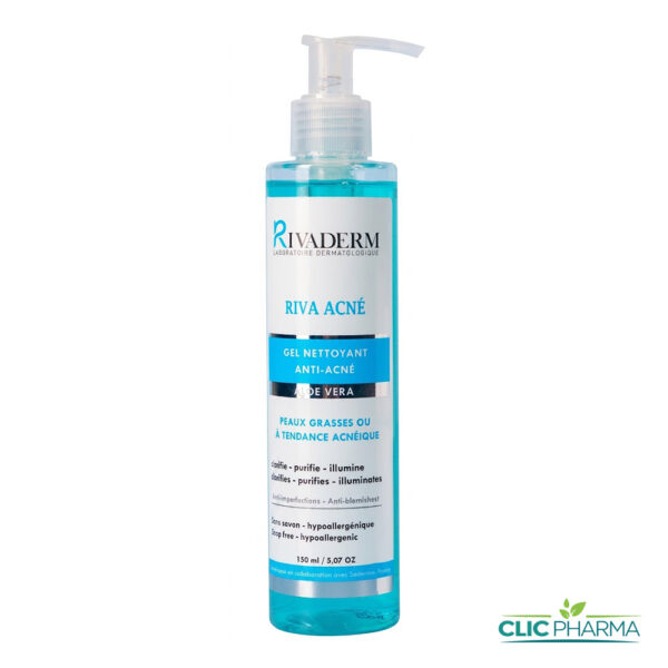 RIVADERM RIVA ACNE GEL NETTOYANT ANTI-ACNE PEAUX GRASSES 150ML