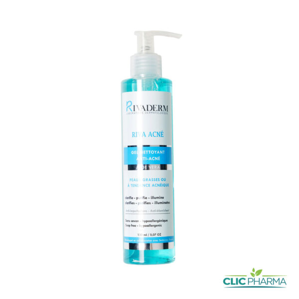 RIVADERM RIVA ACNE GEL NETTOYANT PEAUX GRASSES 150ML