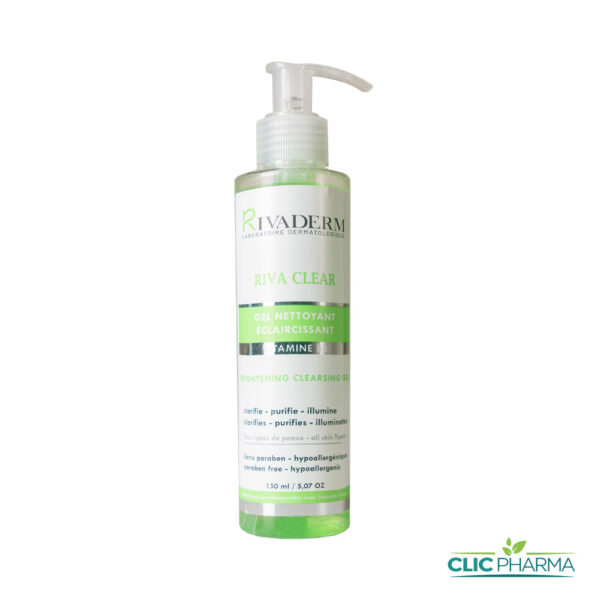 RIVADERM RIVA CLEAR GEL NETTOYANT ÉCLAIRCISSANT 150ML