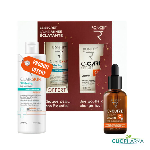 RONCEY COFFRET (SERUM VITAMINE C 20% 30ML + EAU MICELLAIRE CLAIRSKIN 250ML OFFERTE)