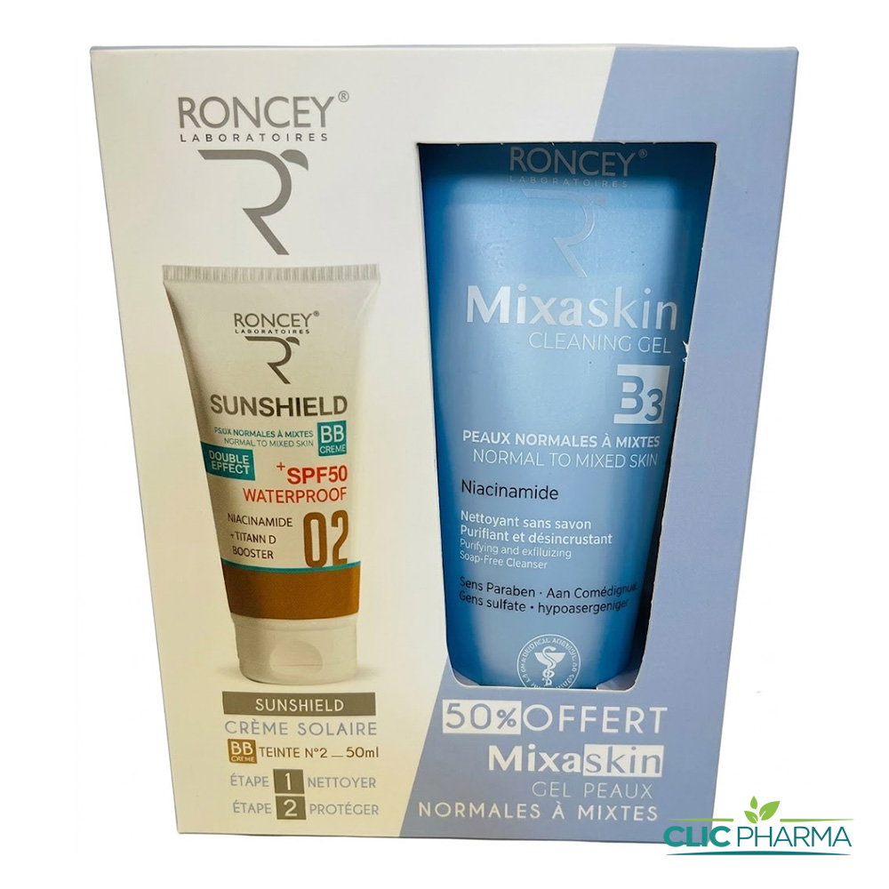 RONCEY COFFRET(MIXASKIN GEL NETT B3 PMN 200ML+SUNSHIELD BB CR SPF 50 02 PNM 50ML)