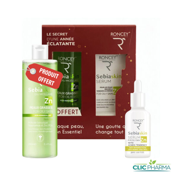 RONCEY SEBIASKIN COFFRET (SÉRUM VISAGE ZN ANTI-IMPERFECTION 30ML+ EAU MICELLAIRE ZN 250ML OFFERTE)