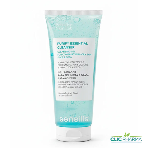 SENSILIS GEL PURIIFY ESSENTIAL CLEANSER 200ML PEAUX MIXTES À GRASSES