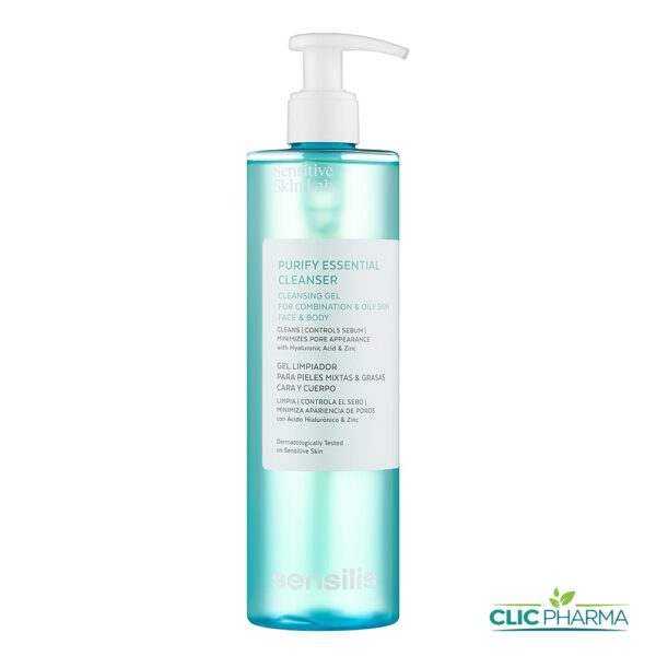 SENSILIS GEL PURIIFY ESSENTIAL CLEANSER 400ML PEAUX MIXTES À GRASSES