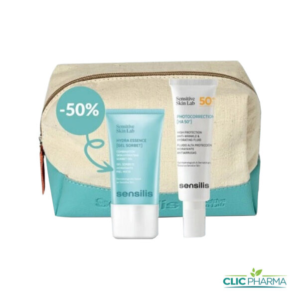 SENSILIS TROUSSE(ECRAN PHOTOCOLOR FLUID INVISIBLE SPF50+ 50ML+SENSILIS HYDRA ESSENCE GEL SORBET40ML (-50%))