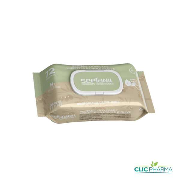 SEPTANIL LINGETTES À HUILE D'OLIVE (72 LINGETTES)