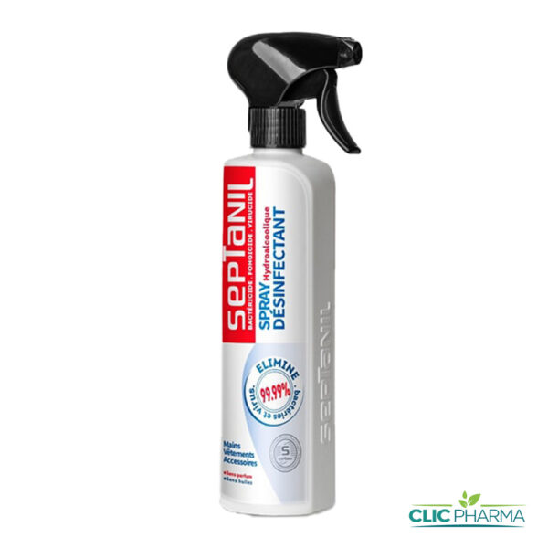 SEPTANIL SOLUTION HYDROALCOOLIQUE DÉSINFECTANTE SPRAY 500ML