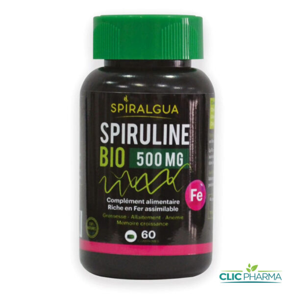 SPIRALGUA SPIRULINE 500mg FER (60 COMPRIMES)