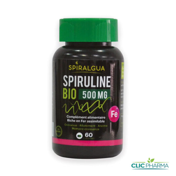 SPIRALGUA SPIRULINE 500mg FER (60 COMPRIMÉS)