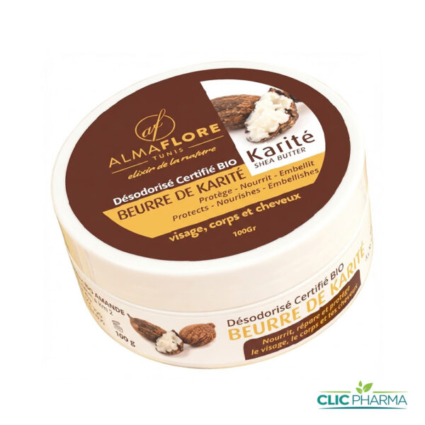 ALMAFLORE BEURRE DE KARITE DESODORISE 100g