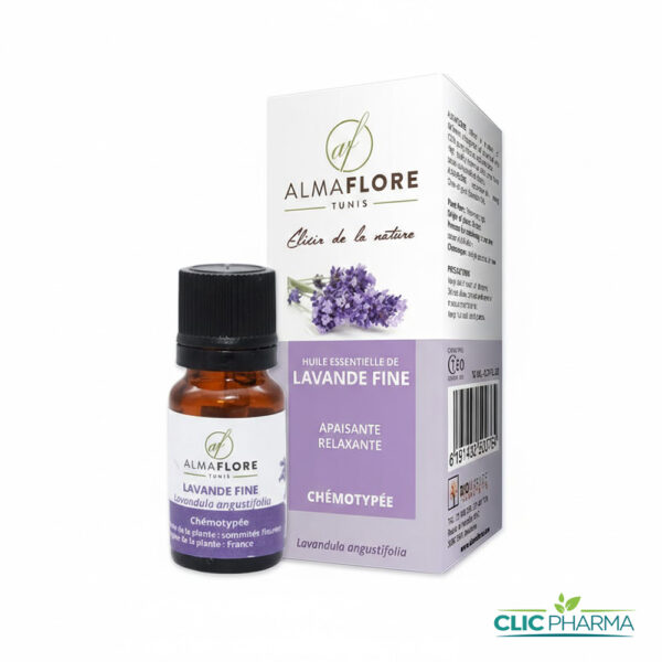 ALMAFLORE HUILE ESSENTIELLE DE LAVANDE FINE 10ML