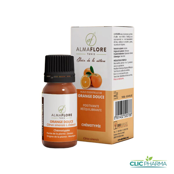 ALMAFLORE HUILE ESSENTIELLE D'ORANGE DOUCE 10ML