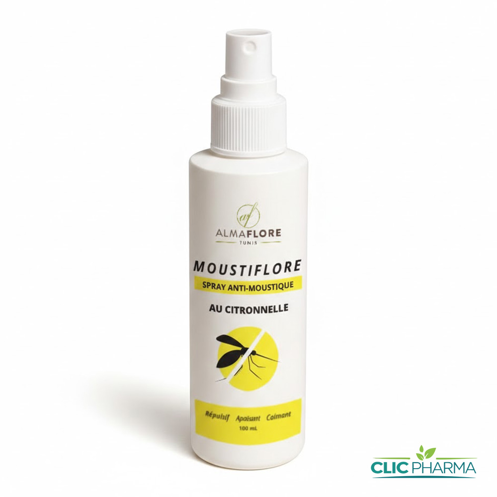 ALMAFLORE MOUSTIFLORE SPRAY ANTI MOUSTIQUE AU CITRONNELLE 100ML