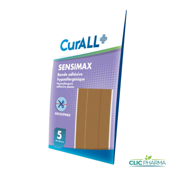 CURALL SENSIMAX BANDE HYPOALLERGENIQUE DECOUPABLE 60x100mm (BOITE DE 5)