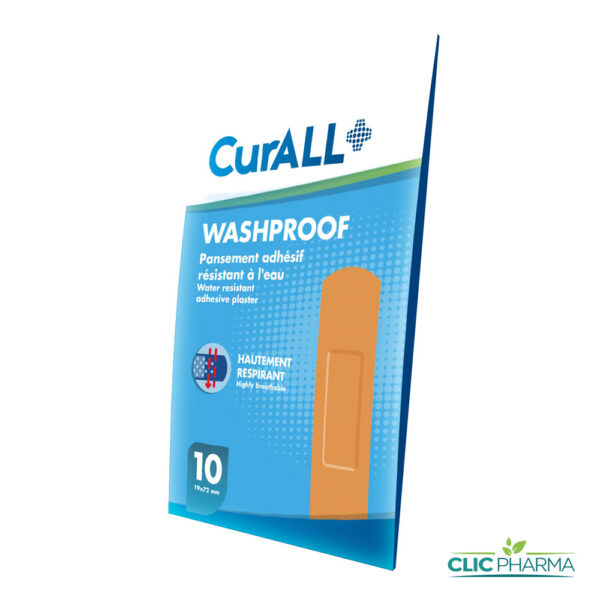 CURALL WASHPROOF STRIPS ADHESIVE RESISTANTE A L'EAU (BOITE DE 10)