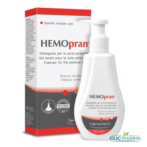 DERMOXEN HEMOPRAN GEL LAVANT INTIME ZONE PERIANALE 125ML