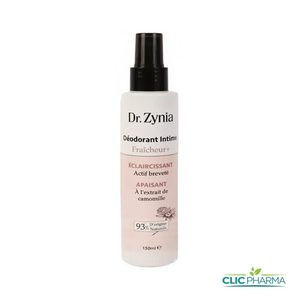 DR ZYNIA DEODRANT INTIME FRAICHEUR+ ECLAIRCISSANT 150ML