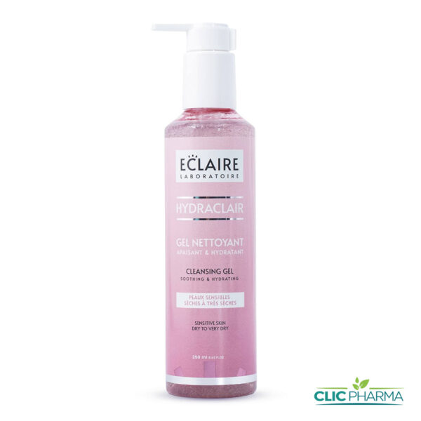ECLAIRE HYDRACLAIR GEL NETTOYANT APAISANT HYDRATANT PEAUX SECHES 250ML