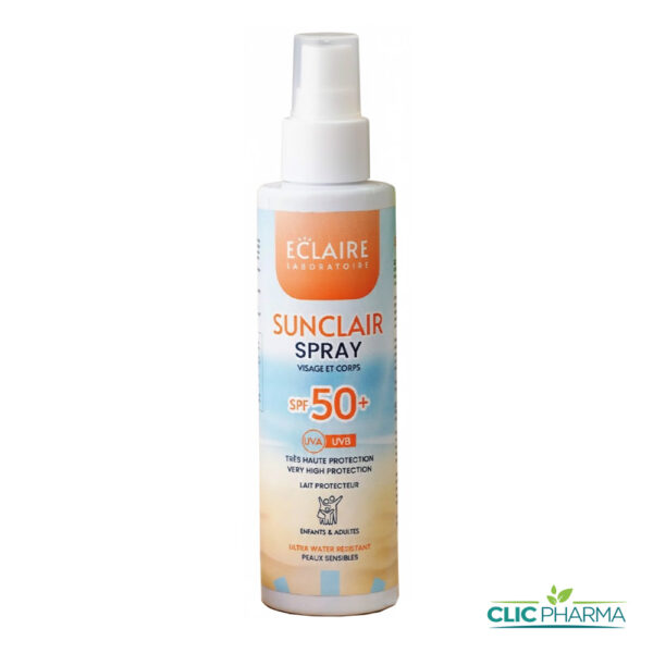 ECLAIRE SUNCLAIR SPRAY SOLAIRE VISAGE ET CORPS SPF 50+ ENFANT ET ADULTE 150ML