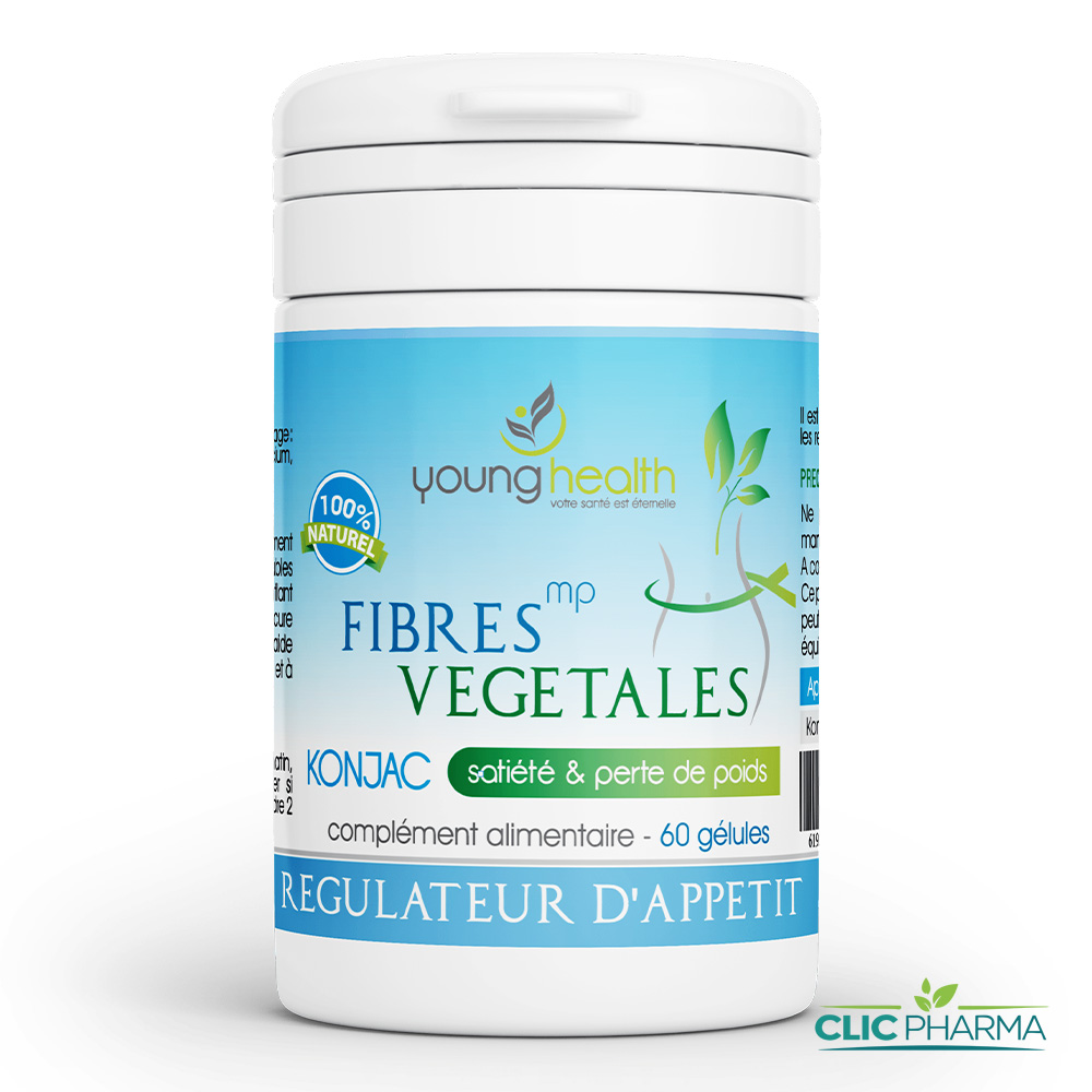 FIBRES VEGETALES KONJAC GELULES B60 YOUNG HEATH