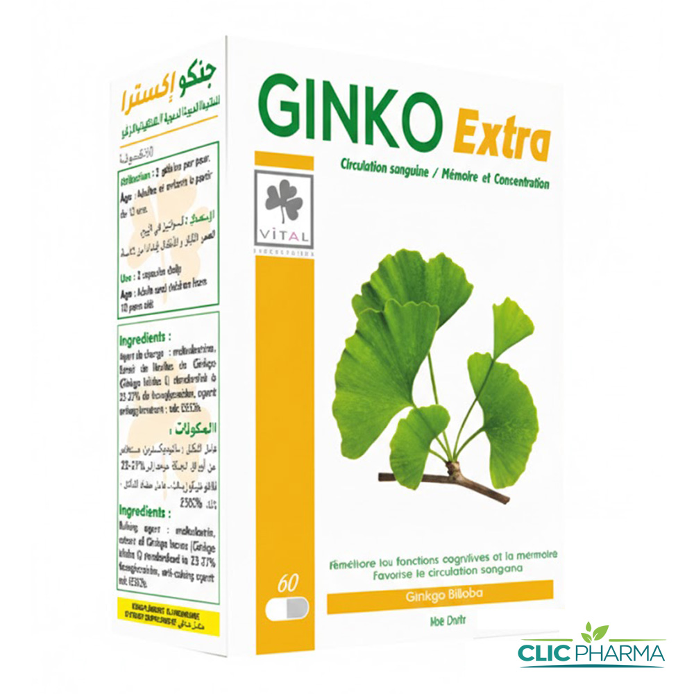 GINKO EXTRA GELULES B 60