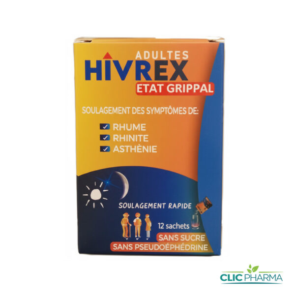 HIVREX ETAT GRIPPAL ADULTES JOUR ET NUIT (12 SACHETS)