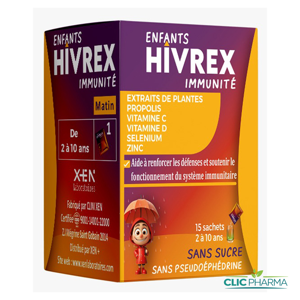 HIVREX IMMUNITE ENF SACHETS B15