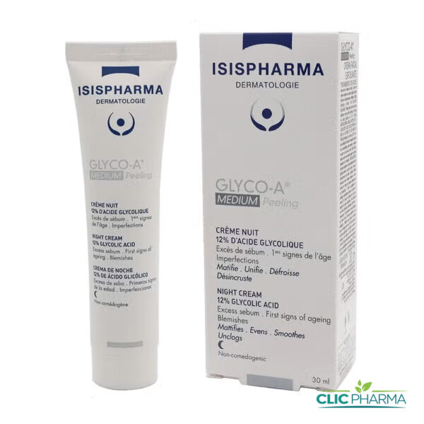 ISISPHARMA GLYCO-A CREME PEELING DE NUIT 12% MEDIUM 30ML