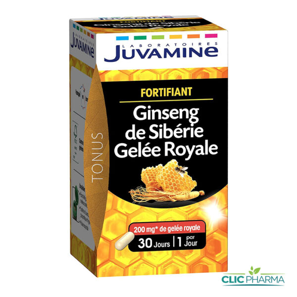 JUVAMINE FORTIFIANT GINSENG DE SIBERIE ET GELEE ROYAL (30 GELULES)