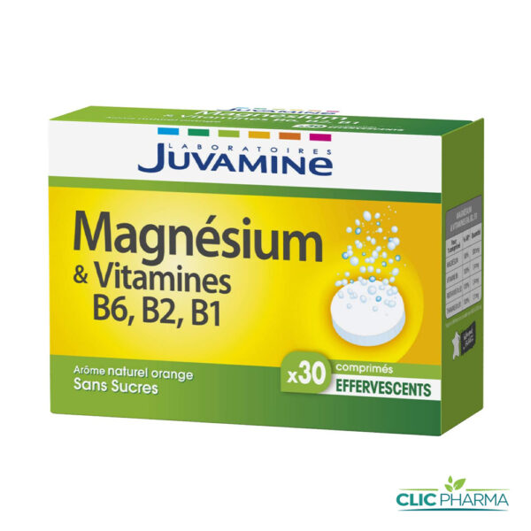 JUVAMINE MAGNESIUM + VITAMINES B6/B2/B1 (30 COMPRIMES EFFERVERSCENTS)