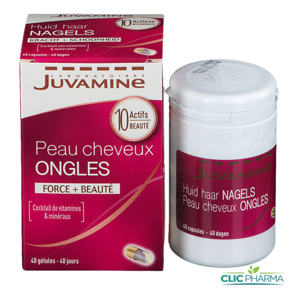JUVAMINE PEAU CHEVEUX ONGLES FORCE+BEAUTE (40 GELULES)