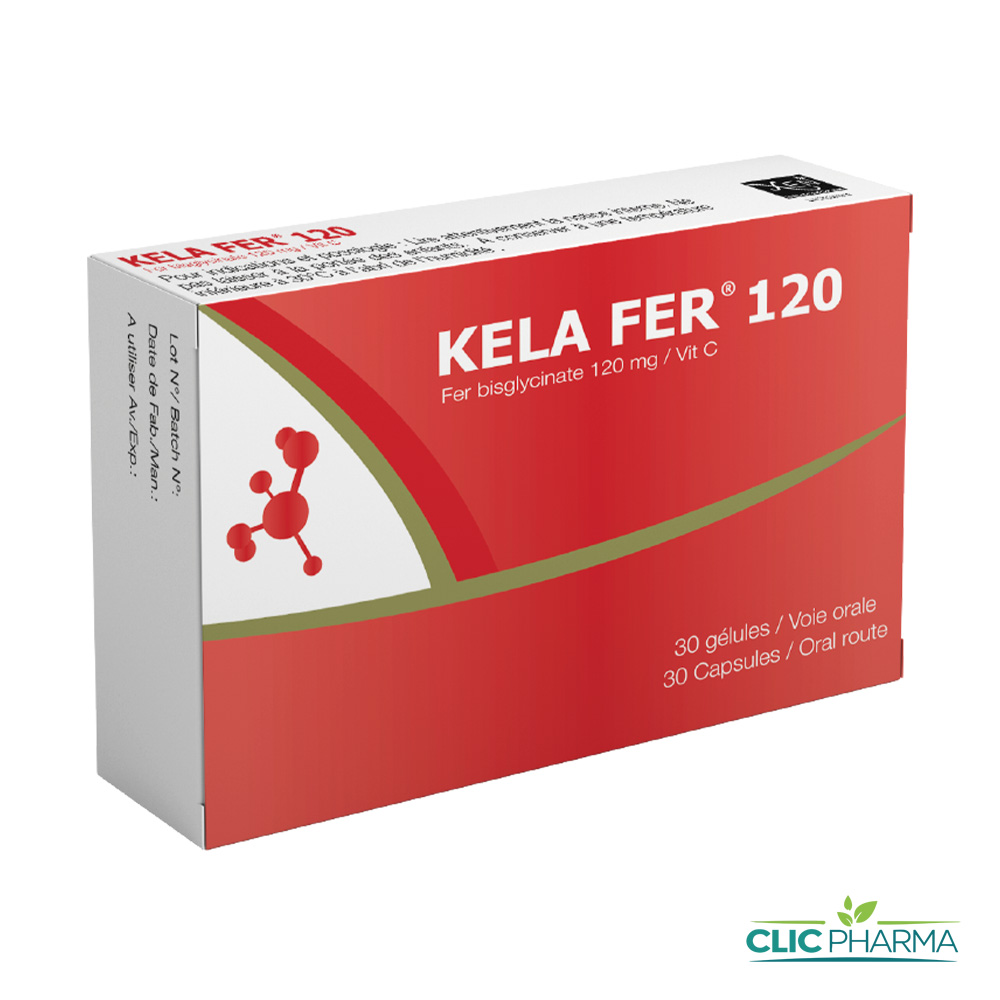 KELA FER BISGLYCINATE 120MG+VIT C B30