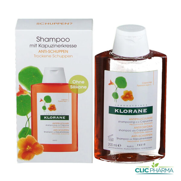 KLORANE SHAMPOING ANTIPELLICULAIRE A LA CAPUCINE 200ML