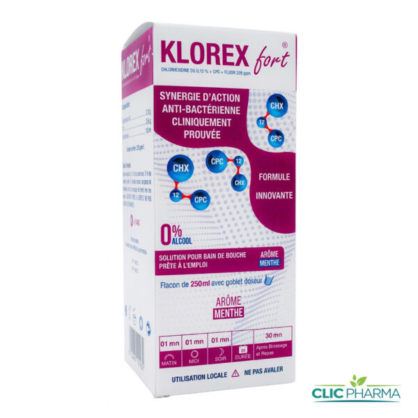 KLOREX FORT BAIN DE BOUCHE 250ML
