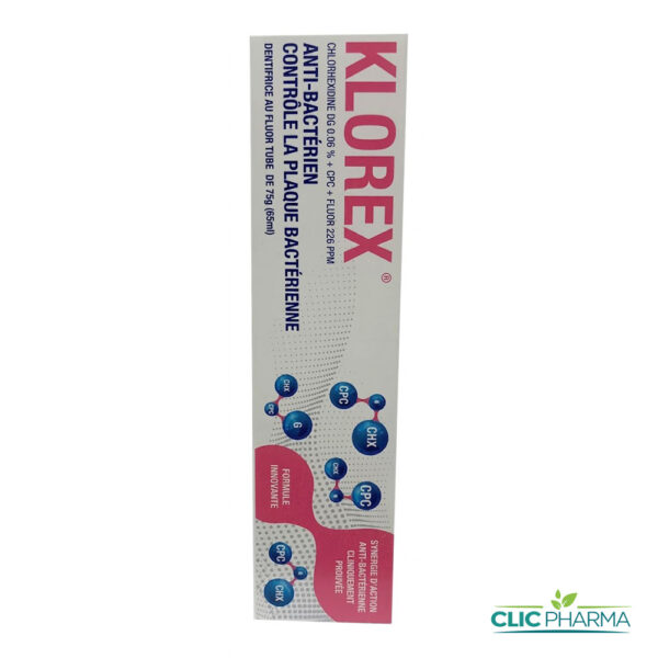 KLOREX PATE DENTIFRICE TUBE 75g