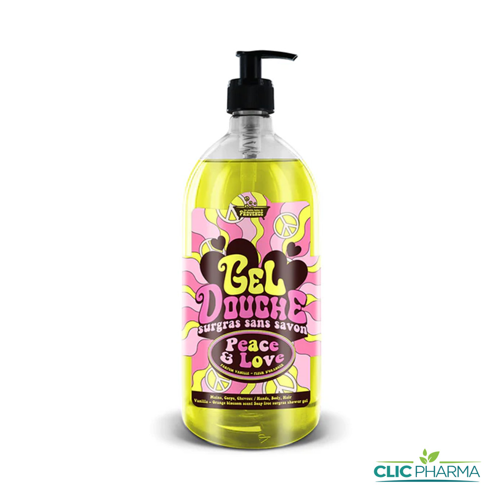 LES PETITS BAIN DE PROVENCE GEL DOUCHE 1L H PEACE LOVE