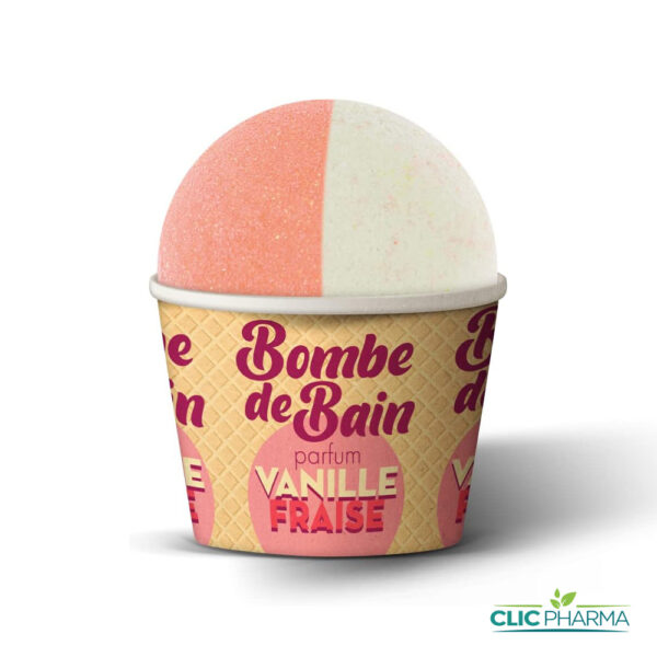 LES PETITS BAINS DE PROVENCE BOMBE DE BAIN VANILLE FRAISE 115g