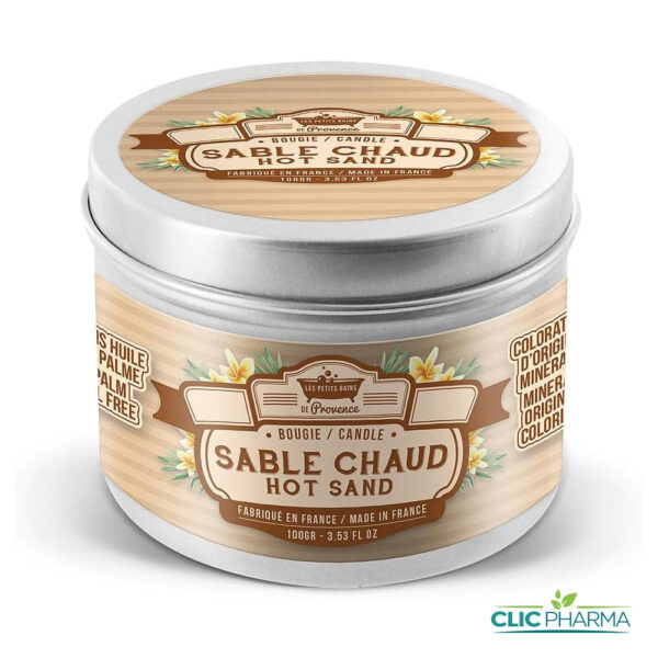 LES PETITS BAINS DE PROVENCE BOUGIE SABLE CHAUD 100G