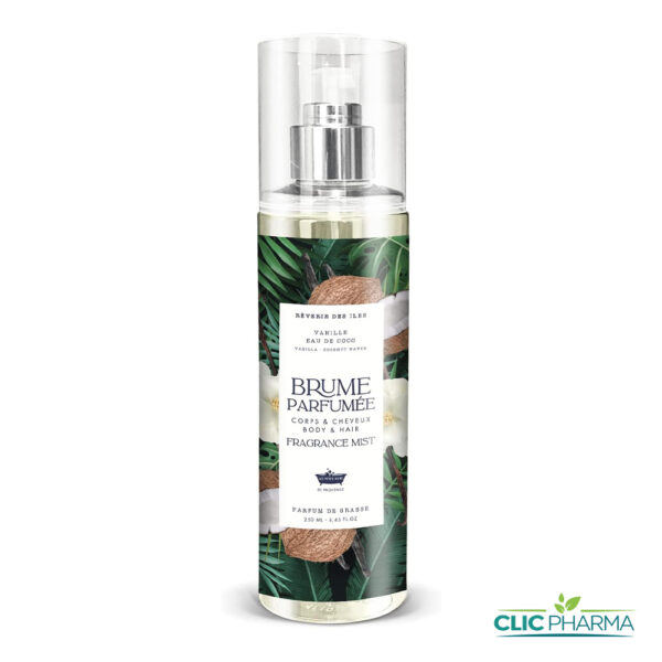 LES PETITS BAINS DE PROVENCE BRUME PARFUME CORPS ET CHEVEUX VANILLE EAU DE COCO 250ML