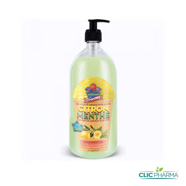 LES PETITS BAINS DE PROVENCE GEL DOUCHE 1 LITRE CITRON MENTHE