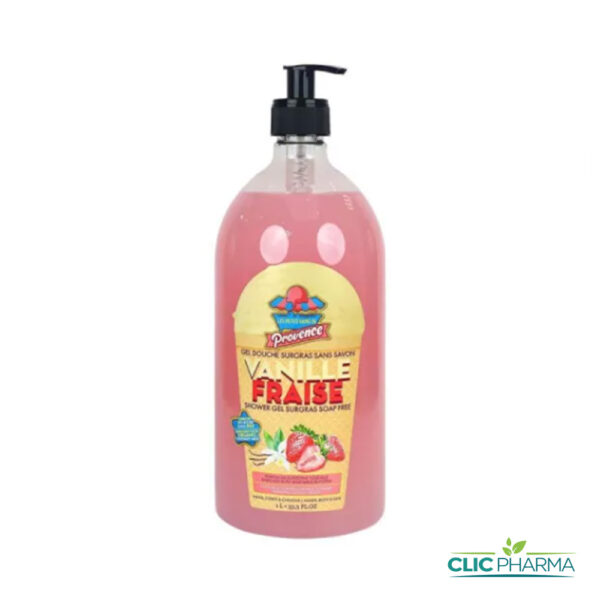 LES PETITS BAINS DE PROVENCE GEL DOUCHE 1L VANILLE FRAISE