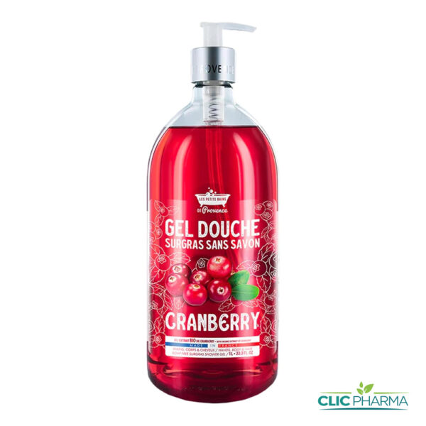 LES PETITS BAINS DE PROVENCE GEL DOUCHE CRANBERRY 1L