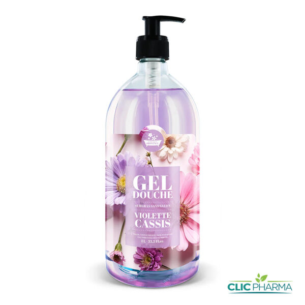 LES PETITS BAINS DE PROVENCE GEL DOUCHE CASSIS VIOLETTE 1L
