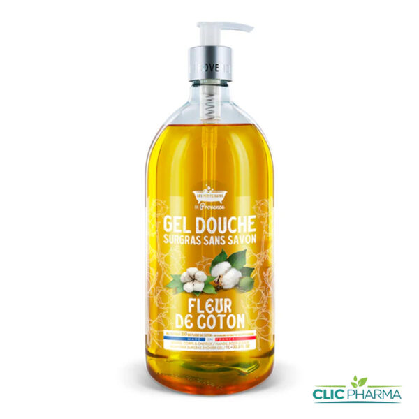 LES PETITS BAINS DE PROVENCE GEL DOUCHE SURGRAS 1L FLEUR DE COTON