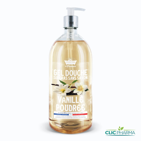 LES PETITS BAINS DE PROVENCE GEL DOUCHE VANILLE POUDRE 1L