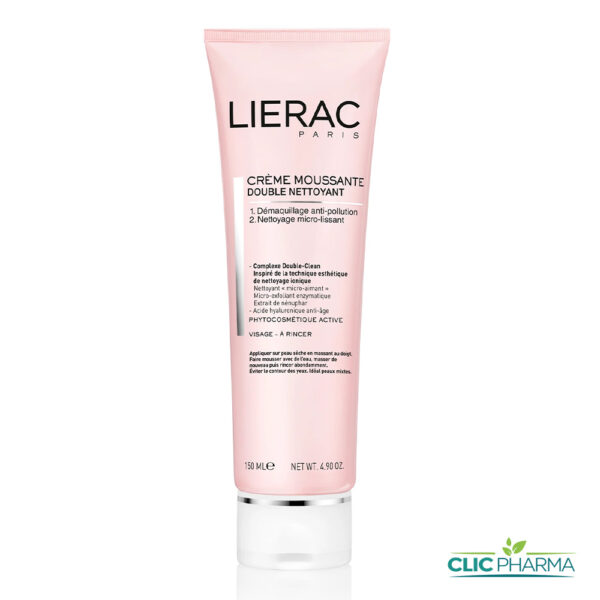 LIERAC CREME MOUSSANTE DOUBLE NETTOYANT 150 ML